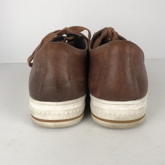 SALVIA Shoes Women's Sz 40 EU 9‎ US Brown Leather Lace Up Comfort Sneakers - Picture 6 of 12